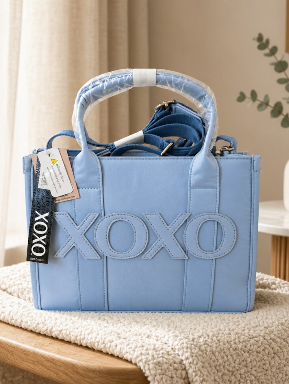 XOXO Light Blue Women's Tote Bag